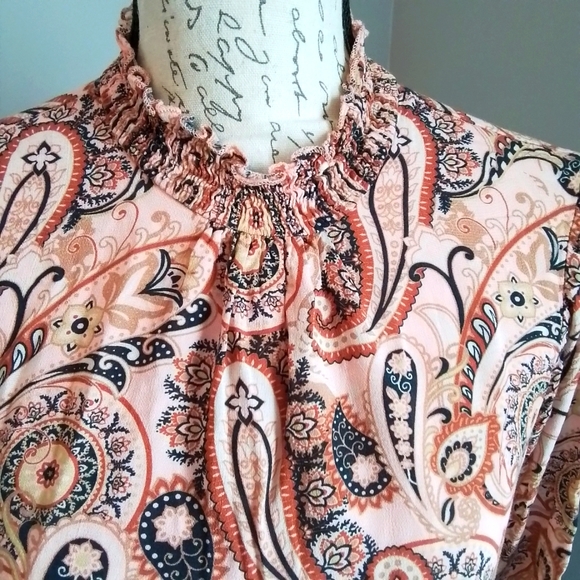Anthropologie Cady Long Sleeve Paisley Tunic Dress - S - Picture 5 of 10